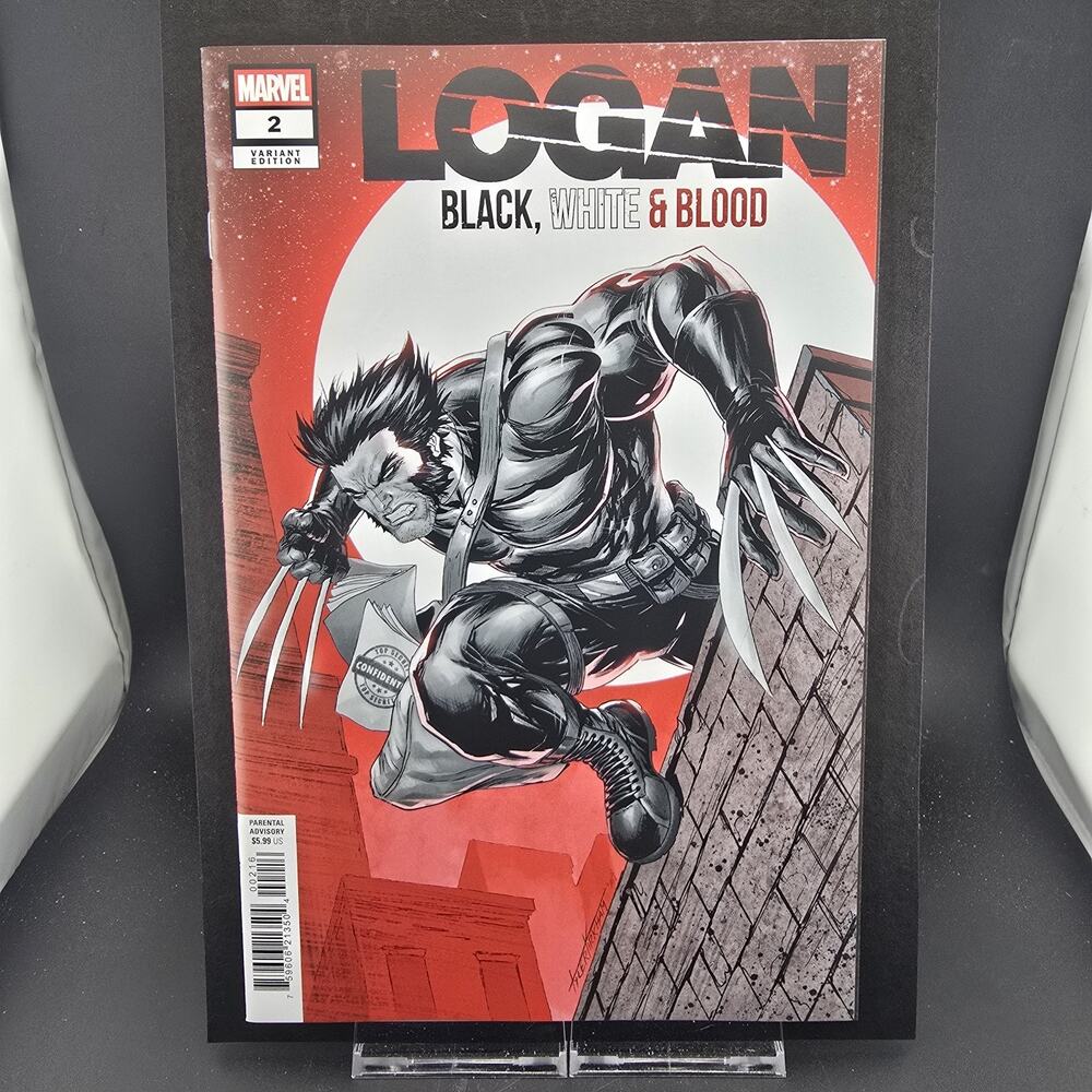 LOGAN BLACK WHITE & BLOOD #2 TYLER KIRKHAM 1:25 VARIANT MARVEL 2026 NM+ 9.8 OPT